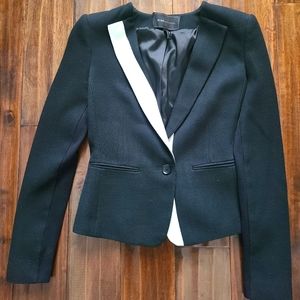 BCBG Max Azria black and white xxs Marcelle blazer suit jacket.